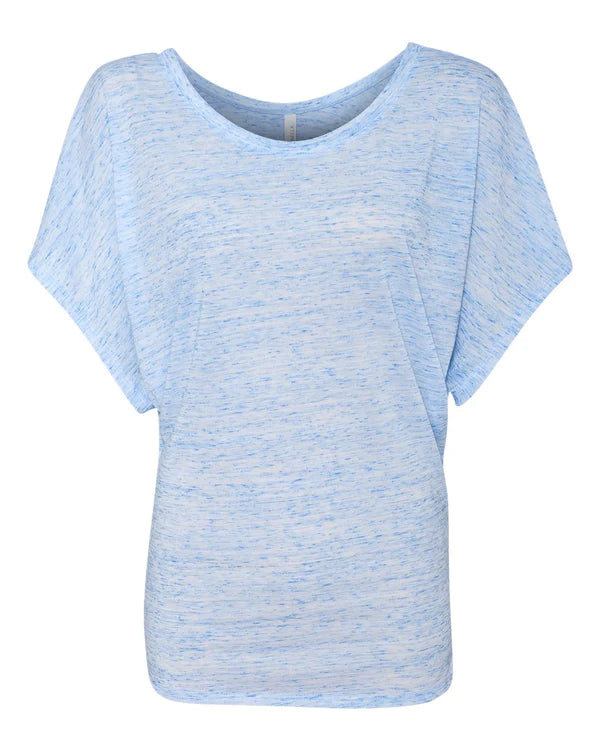 BELLA + CANVAS - Women’s Flowy Draped Dolman Tee - 8821 Blue Marble