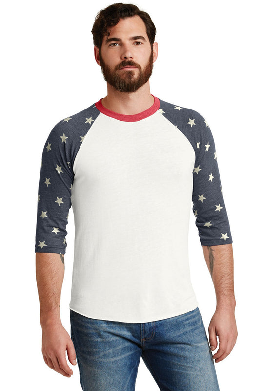 Alternative - Printed Eco-Jersey Baseball Raglan Tee - 2089ea USA