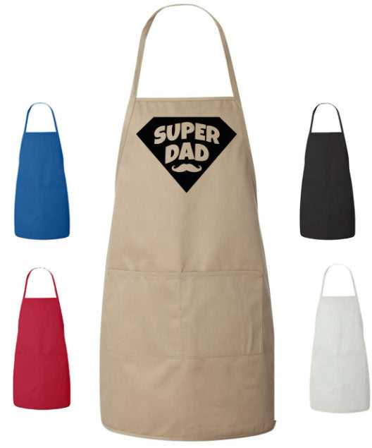 Cooking Apron Super Dad Great Gift Designed Cooking Apron