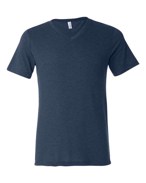 BELLA + CANVAS - Triblend V-Neck Short Sleeve Tee - 3415 Navy Triblend