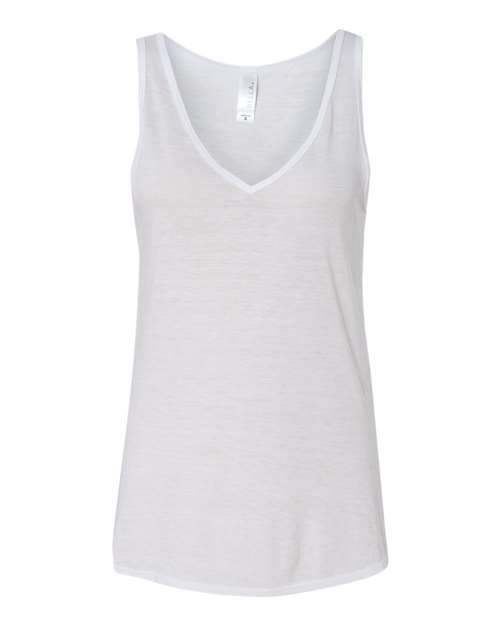 BELLA + CANVAS - Women's Flowy V-Neck Tank - 8805 White