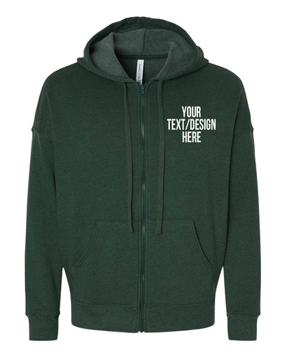 Customized BELLA + CANVAS - Sponge Fleece DTM Full-Zip Hoodie - 3759