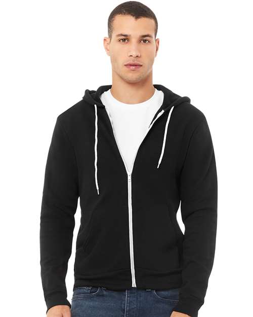 BELLA + CANVAS - Sponge Fleece Full-Zip Hoodie - 3739 Black