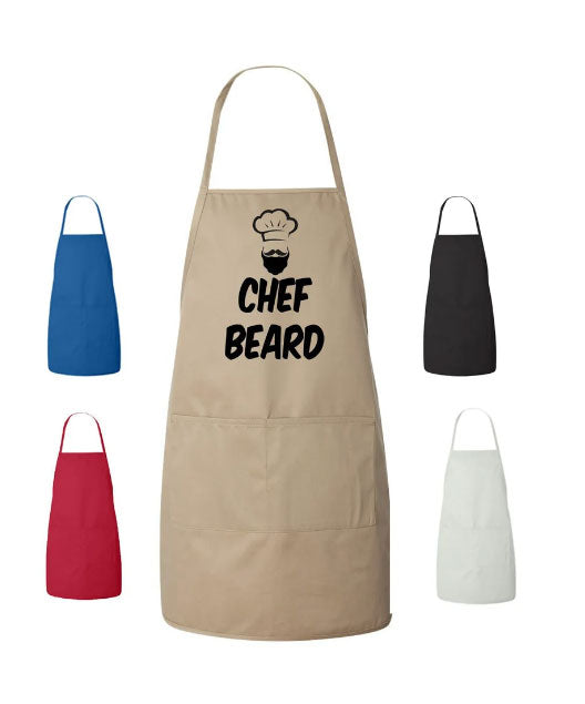 Cooking Apron Chef Beard Graphics Gift Design Cooking Apron