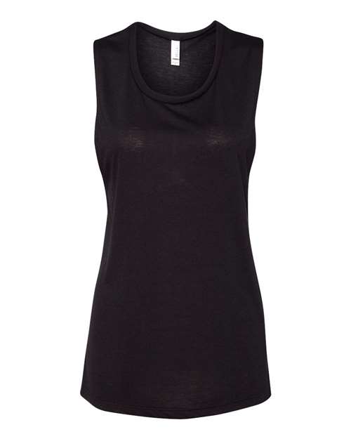 BELLA + CANVAS - Women's Flowy Scoop Muscle Tank - 8803 Black