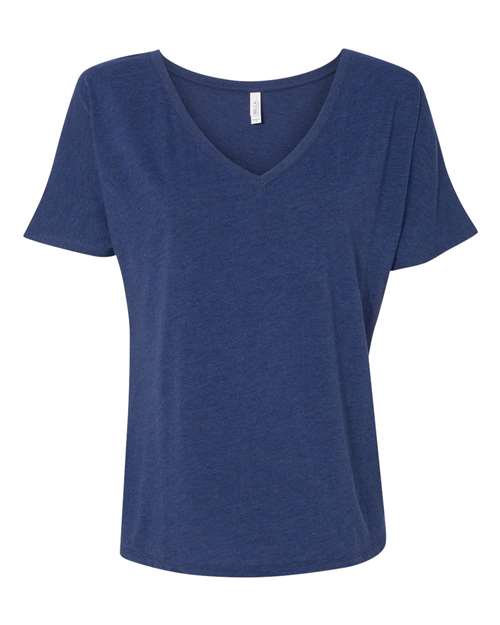 BELLA + CANVAS - Women’s Slouchy V-Neck Tee - 8815 Navy Triblend