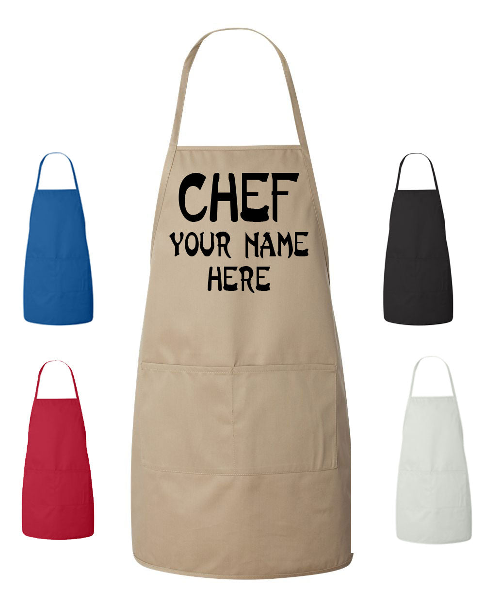 Personalized Chef Cooking Apron Ninja Text