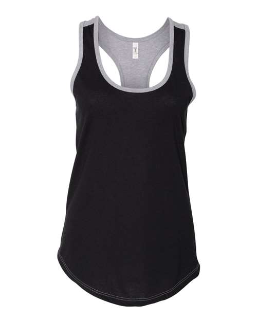 Next Level - Women’s Ideal Colorblocked Racerback Tank - 1534 Black/Gray