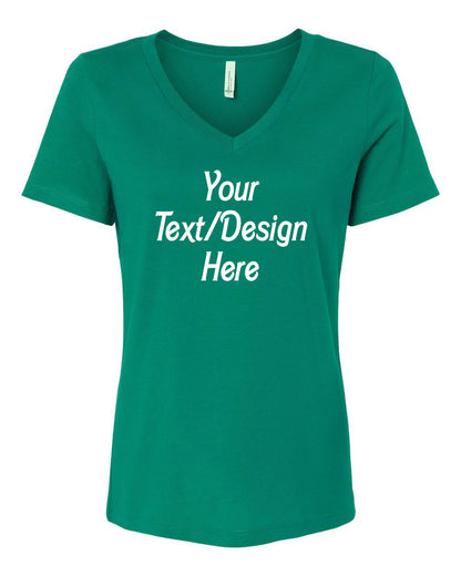 Customized BELLA + CANVAS Women’s Relaxed Jersey V-Neck Tee 6405