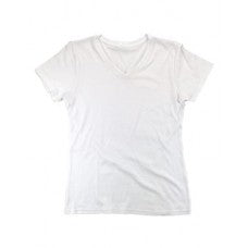 Boxercraft Women's Relaxed V-Neck T-Shirt White T23