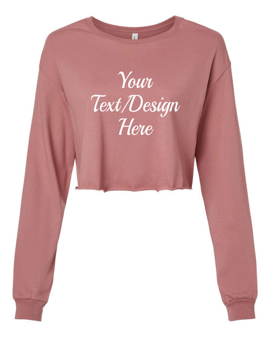 Customized BELLA + CANVAS - FWD Fashion Women's Crop Long Sleeve Tee - 6501