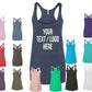 Customized Next Level Womens Triblend Tank Top 6733