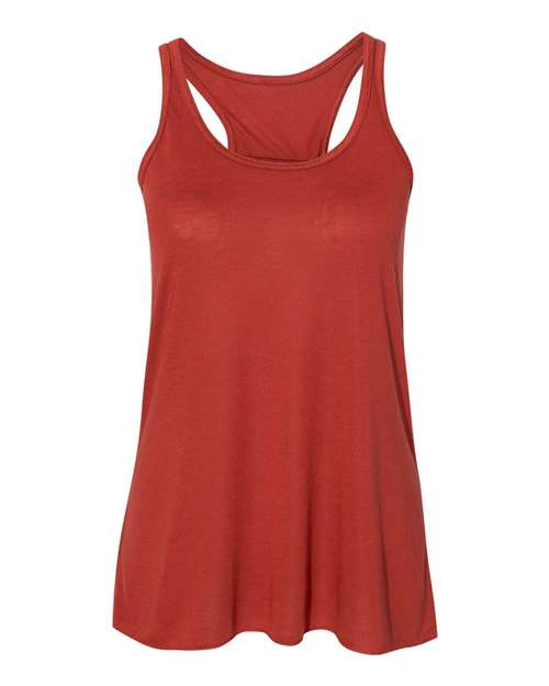 BELLA + CANVAS - Women's Flowy Racerback Tank - 8800 Brick