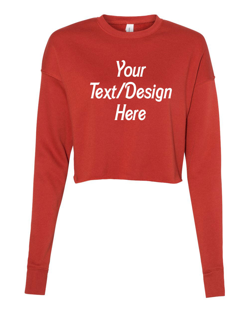 Customized BELLA + CANVAS Women's Crop Crew Fleece 7503