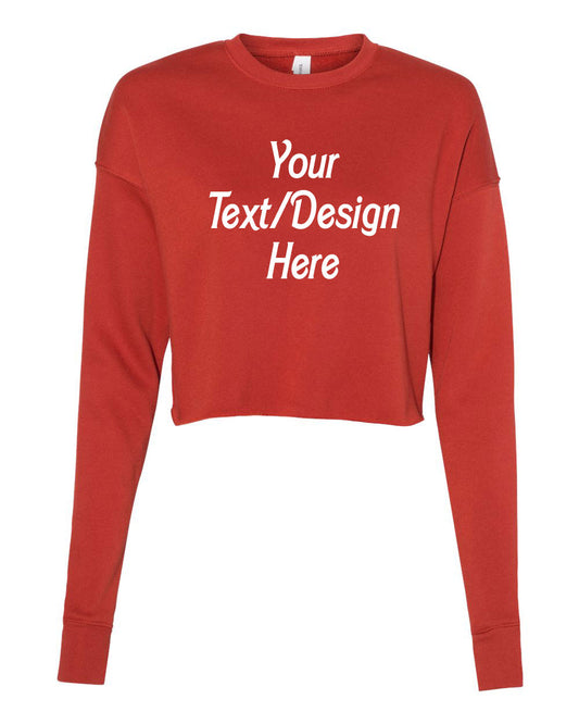 Customized BELLA + CANVAS Women's Crop Crew Fleece 7503