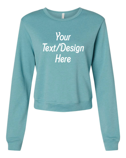 Customized BELLA + CANVAS Women's Sponge Fleece Classic Crewneck Sweatshirt 7511