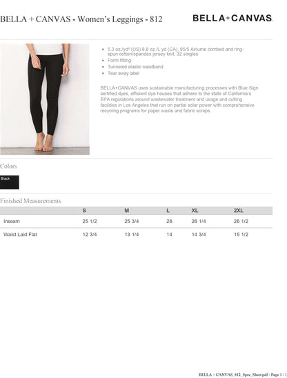 Customized BELLA + CANVAS - Women’s Leggings - 812