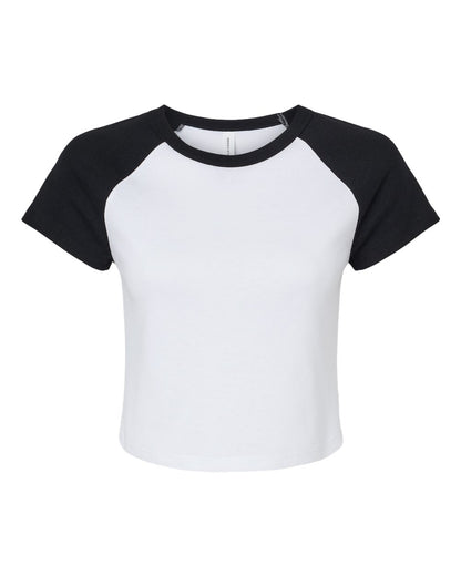 BELLA + CANVAS  Women's Micro Rib Raglan Baby Tee 1201 Customized