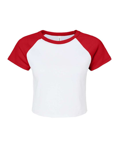 BELLA + CANVAS  Women's Micro Rib Raglan Baby Tee 1201 Customized