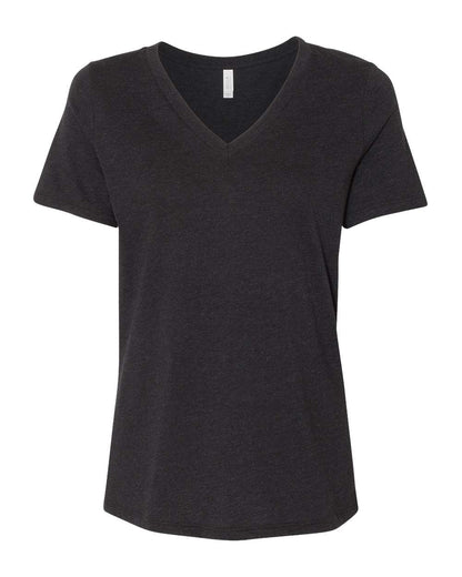 Customized BELLA + CANVAS - Women's Relaxed Heather CVC V-Neck Tee - 6405CVC