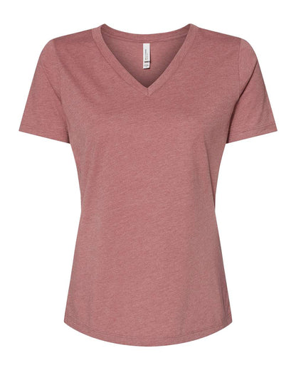 Customized BELLA + CANVAS - Women's Relaxed Heather CVC V-Neck Tee - 6405CVC