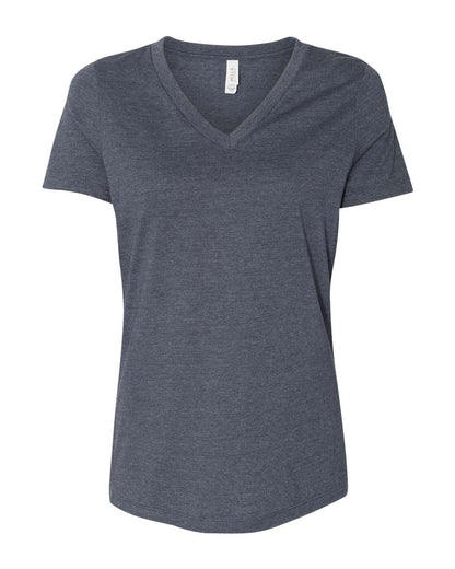 Customized BELLA + CANVAS - Women's Relaxed Heather CVC V-Neck Tee - 6405CVC