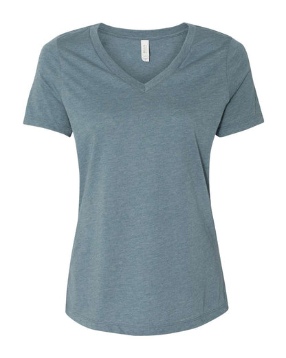 Customized BELLA + CANVAS - Women's Relaxed Heather CVC V-Neck Tee - 6405CVC