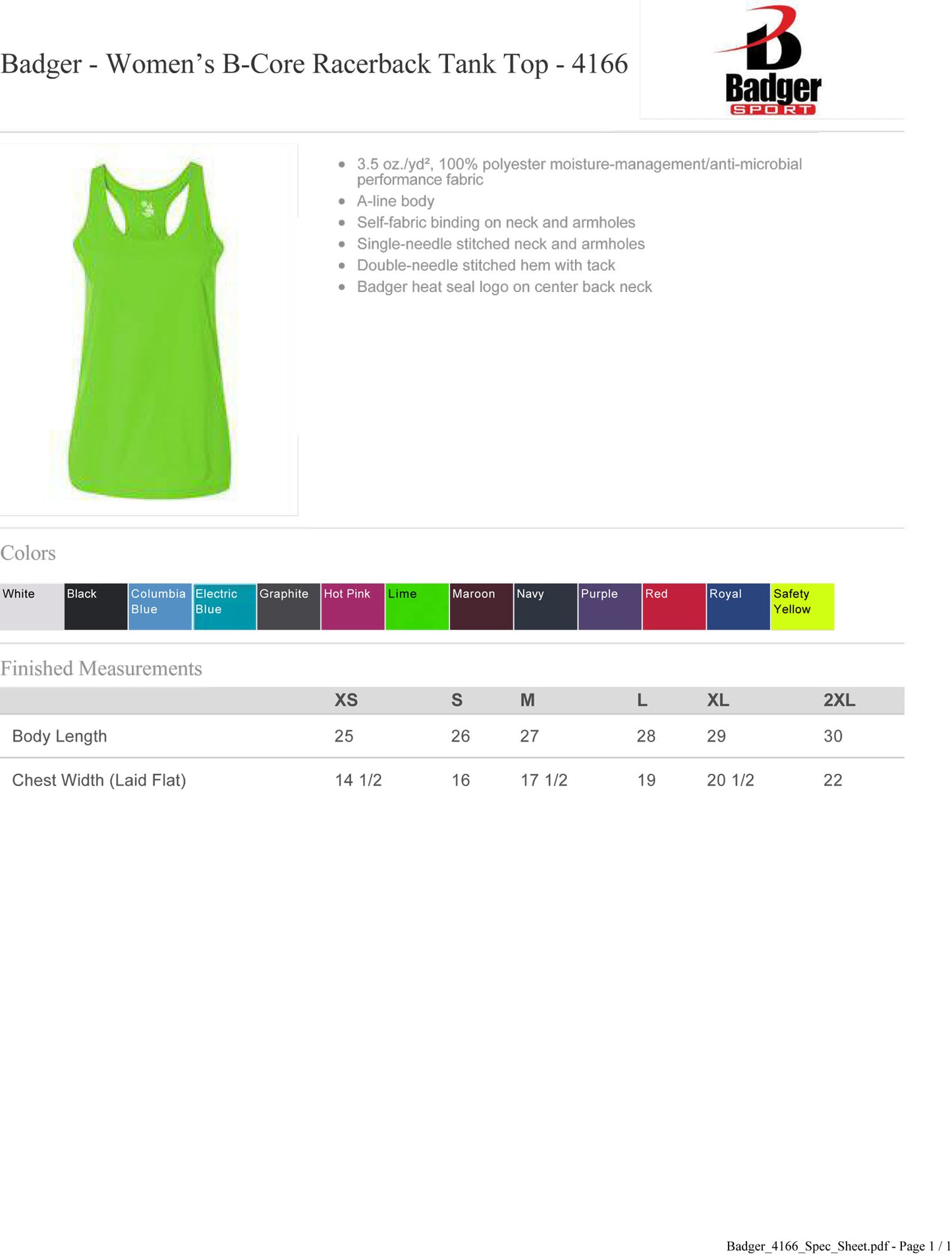 Leap Dance Studio Badger Sports Tank Top