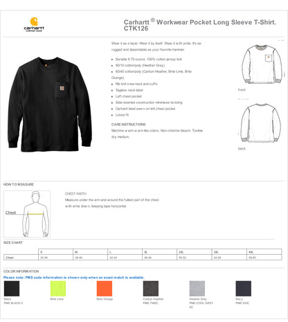 Carhartt ® Workwear Pocket Long Sleeve T-Shirt CTK126