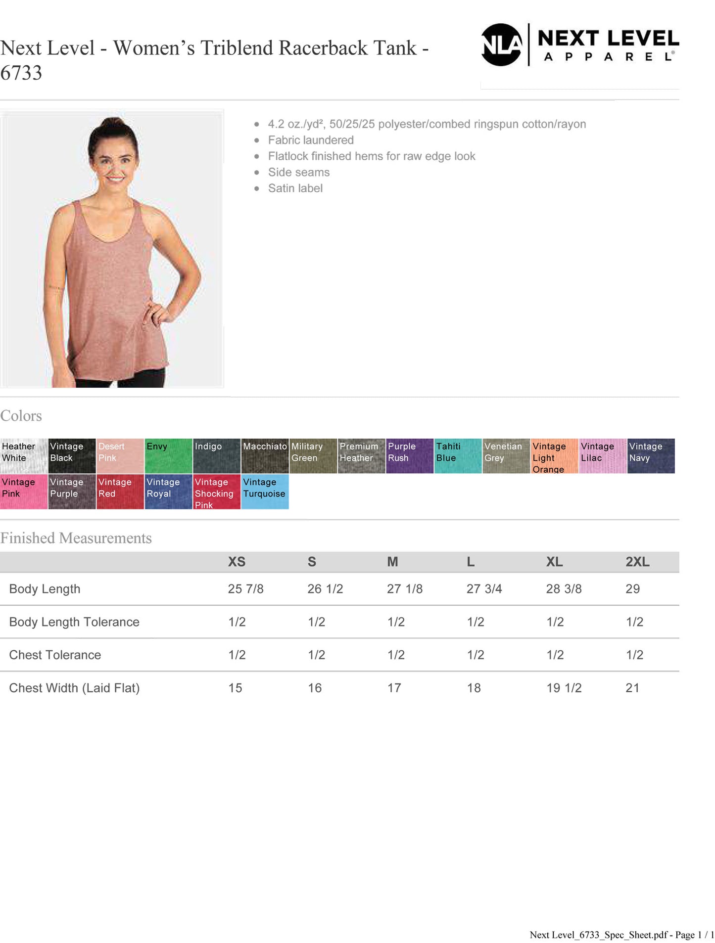 Customized Next Level Womens Triblend Tank Top 6733