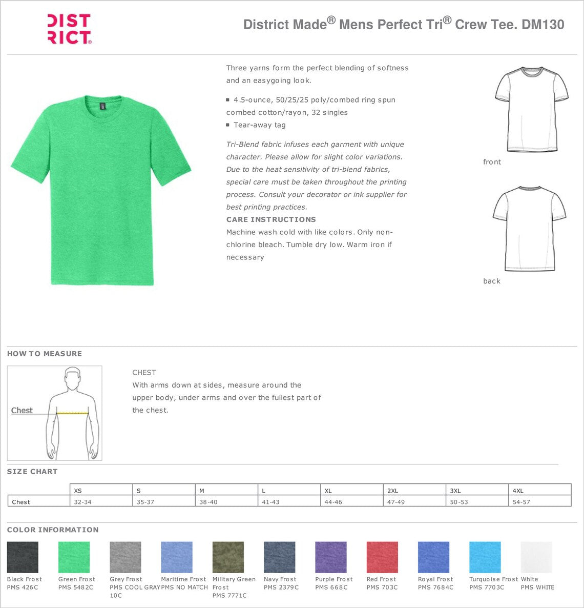 Customized District ® Perfect Tri ® Tee DM130