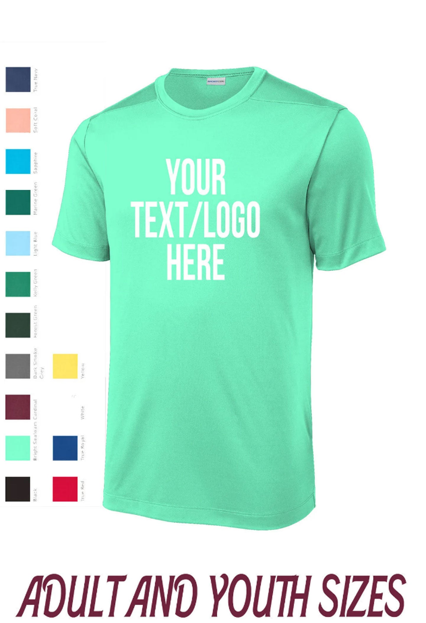 Customized Sport-Tek® Posi UV Tee Adult and Youth Sizes ST420 YST420