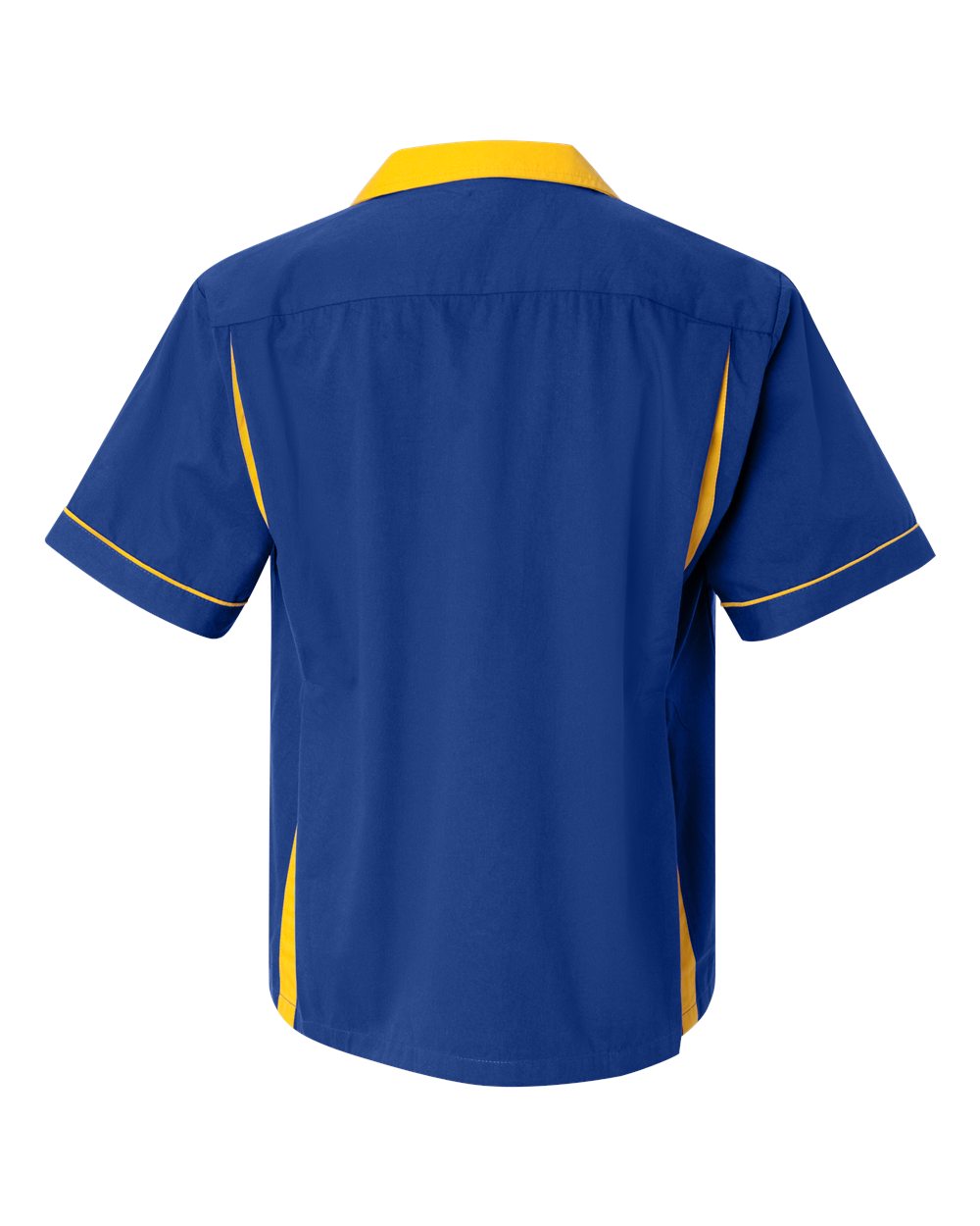 Hilton HP2244 Bowling Shirt Royal with Gold Trim Custom Text or Design