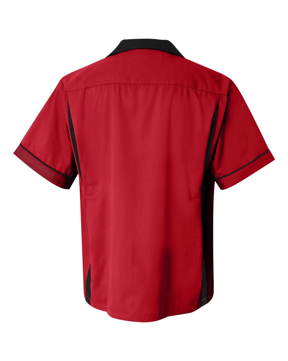 Hilton HP2244 Bowling Shirt Red with Black Trim Custom Text or Design