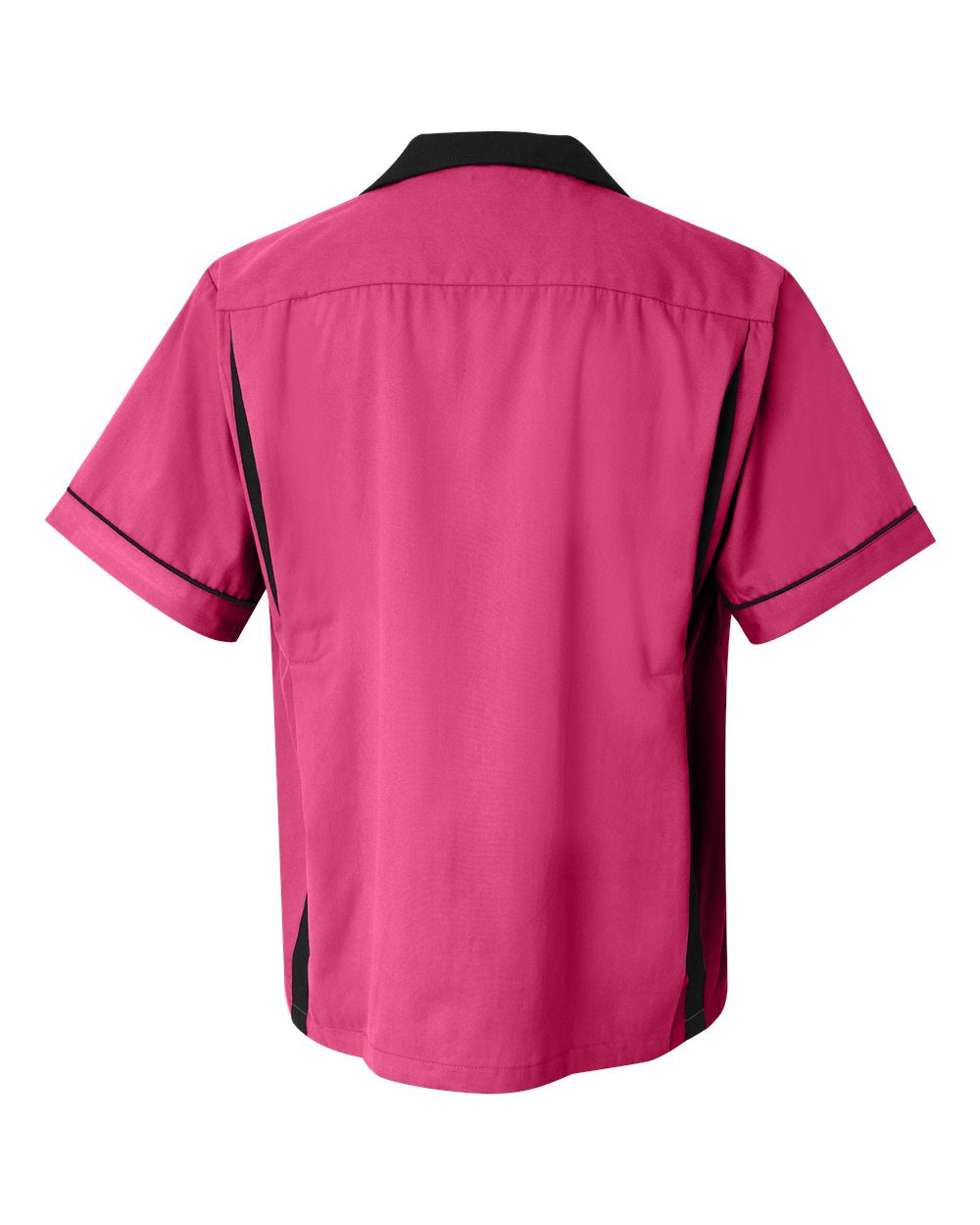 Hilton HP2244 Bowling Shirt Pink with Black Trim Custom Text or Design