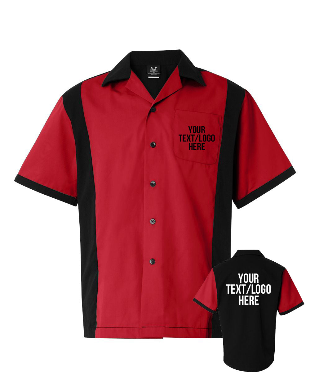 Hilton HP2243 Bowling Shirt Red Custom Text or Design