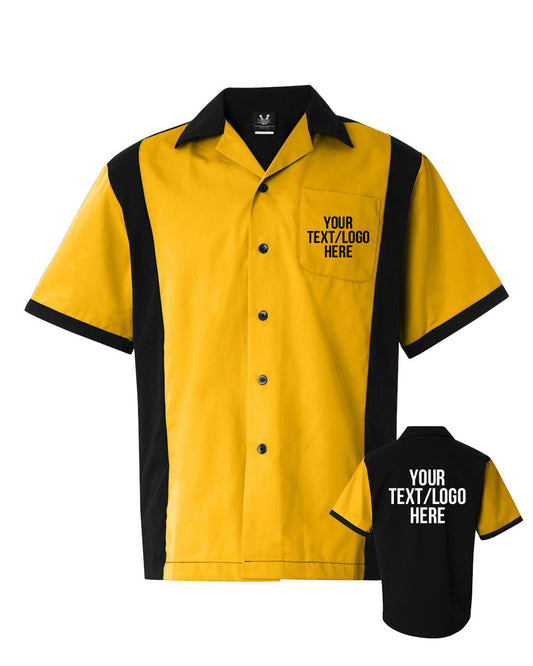 Hilton HP2243 Bowling Shirt Yellow Custom Text or Design